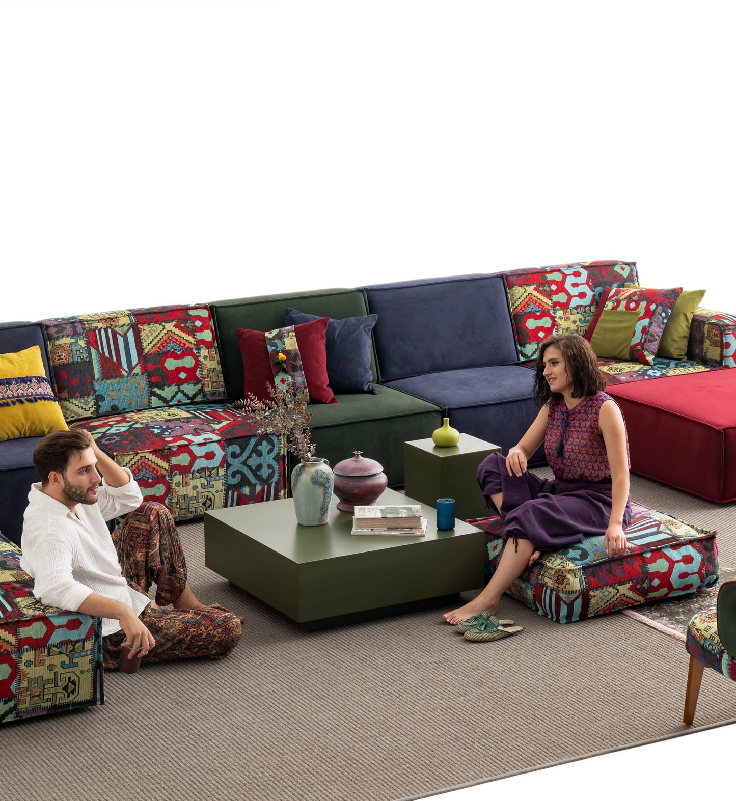 Ottoman Ethnic Pouf